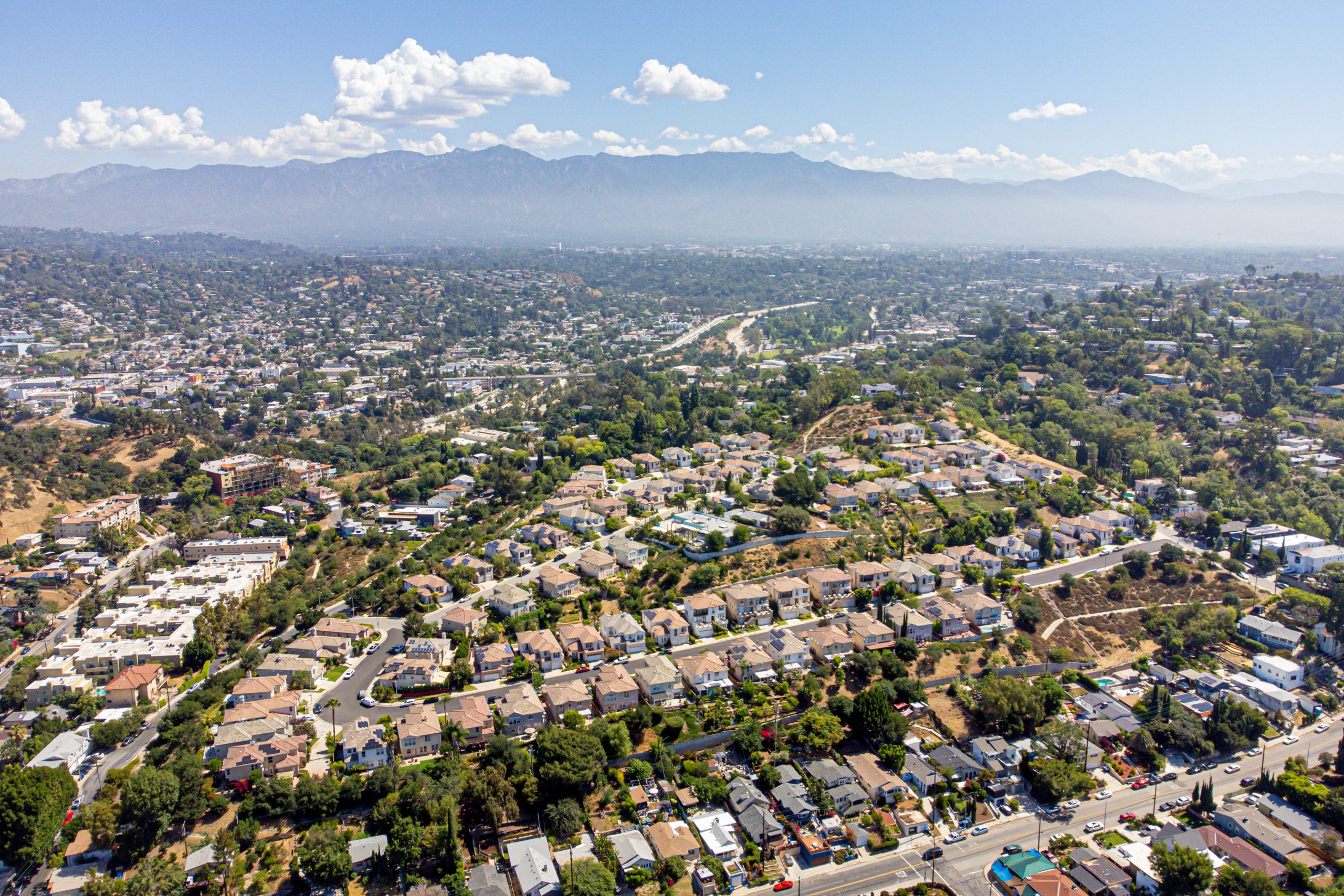 Los Angeles, California, USA – June 23, 2022: Aerial Drone Vie
